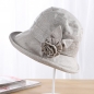비양 린넨 장미 프라햇 모자(그레이)