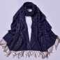 라베르 체크 숄 머플러(다크블루)