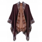 라베르 체크 여성 숄(와인)
