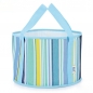 줄무늬 접이식 방수 바구니 12L(스카이)