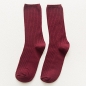 여성 줄무늬 양말(와인)