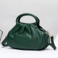 모던 소가죽 여성핸드백(다크그린)