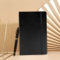 레더 A5 모눈 밴드 노트(블랙)