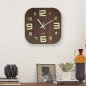 플랫우드 축광 야광 무소음 벽시계(브라운)(볼드체)