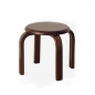 원형 원목 스툴 (26cm) (다크 브라운)