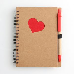 아트빌 하트 볼펜 수첩(12.5x15.5cm) (레드)